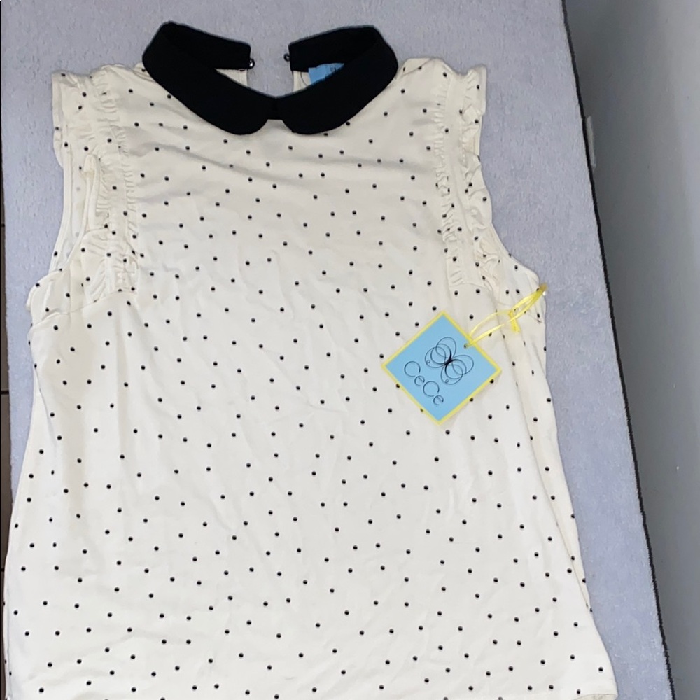 Polka Dot Sleeveless Top